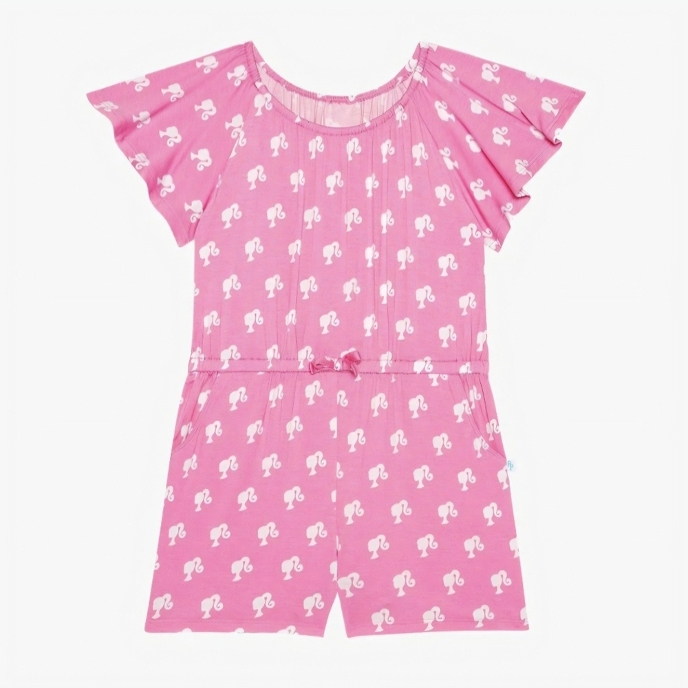 Posh Peanut Barbie Head Flutter Sleeve Romper 3T/4T NWOT